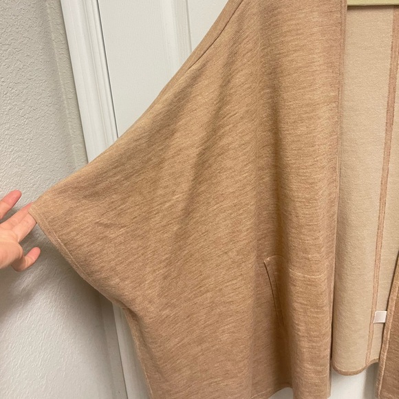 Ann Taylor Camel Color Open Front Drape Cardigan - Picture 4 of 11